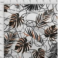 thumbnail image 4 of oneOone Rayon White Fabric Abstract Tropical Leaf Craft Projects Decor Fabric Printed By The Yard 56 Inch Wide, 4 of 4