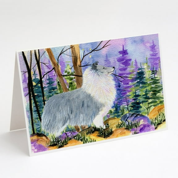 Sheltie Greeting Cards and Envelopes Pack of 8