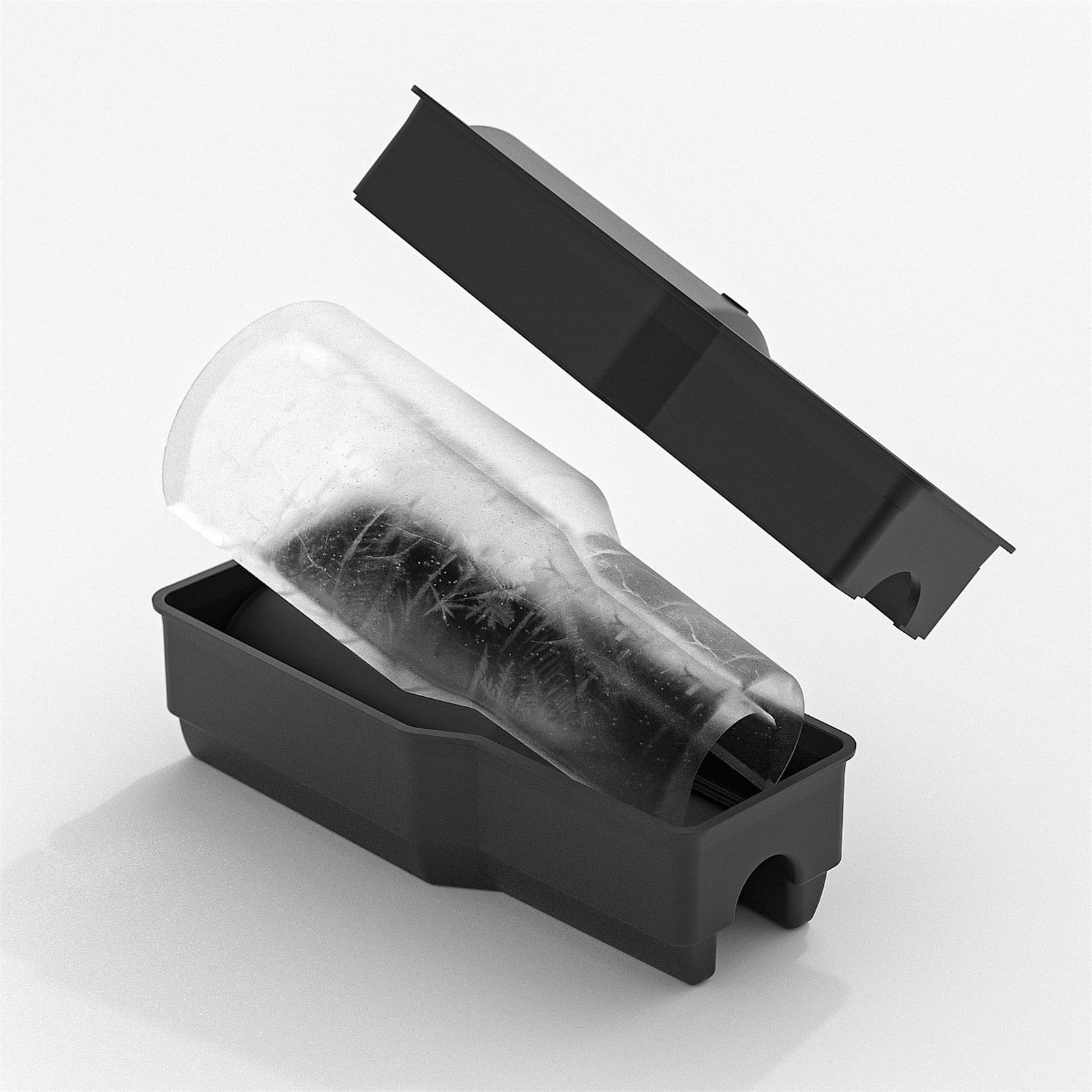 Ice Cube Tray For Tumbler Cup Silicone Ice Cube With Lid Hollow Silicone Cylinder Ice For Whiskey Cocktails Drinks Coffee Easy Fill And Release Ice Maker S High-quality