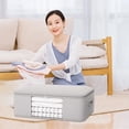 thumbnail image 5 of AZXY Storage Containers for Clothes,Blanket Storage Bags,Closet Organizer Bins Under Bed,Foldable Large Blanket Container for Living Room with Lids Handle Clearance, 5 of 7