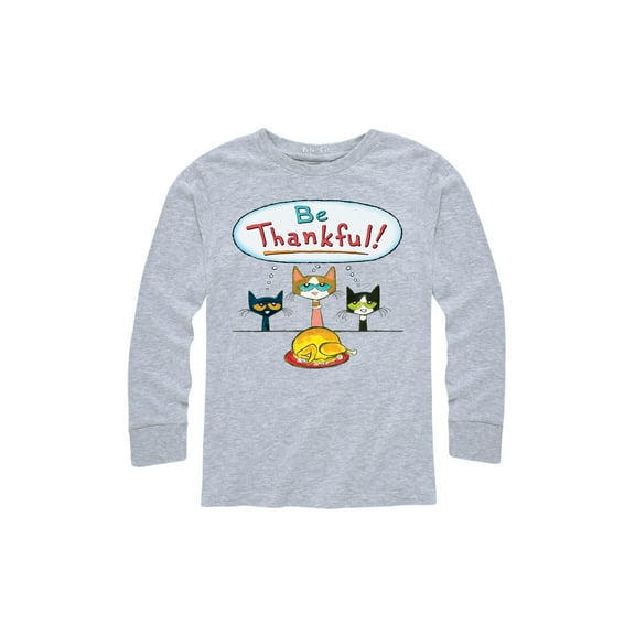 Pete The Cat - Be Thankful! - Youth Long Sleeve T-Shirt