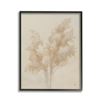 Stupell Industries Traditional Reeds Study Botanical & Floral Painting Black Framed Art Print Wall Art, 16 x 20