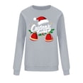 thumbnail image 4 of Women's Jingle Bell Print Christmas Sweatshirt Round Neck Hoodless Loose Fit Casual Holiday Wear, 4 of 6