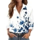 thumbnail image 1 of TaTaai Women's Long Sleeve Shirt Collared Button Down Casual Floral Print Blouse Soft Cotton Loose Fit Tunic Top for Spring Daily Wear Gift, 1 of 6