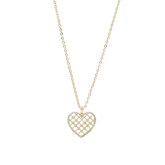 Charm Chain Necklaces For Women - Women's Heart Pedant Chain 20 Inches 18kt Gold Plated