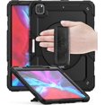thumbnail image 2 of navor Case Compatible with iPad Pro 12.9 2021 5th Gen./2020 4th Gen./2018 3rd Gen. with Built-in Screen Protector/Pencil Holder, Rugged Heavy Duty Shockproof Rotatable Stand Shoulder/Hand Strap, 2 of 8