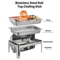 thumbnail image 2 of Garderth Roll Top Chafing Dish Buffet Set,Chafing Dishes For Buffet With Full Open Lid,Stainless Steel Chafers And Buffet Warmers Set,Catering Food Warmer For Parties Wedding Birthday Christmas, 2 of 7