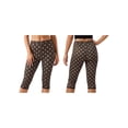 thumbnail image 2 of Pantalones capri para mujer, cintura elástica con ribete de encaje, largo 3/4, estilo cropped, para uso diario informal., 2 of 9