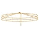 thumbnail image 1 of Pulsera de metal con cuentas de arroz laminada ajustable en oro, 1 of 5