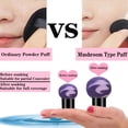 thumbnail image 3 of 3pcs Powder Puff Mushroom Makeup Sponge Blender Puff With Handles and 3 Holder, 3 of 5
