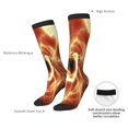 thumbnail image 4 of Vsdgher orange lightning Knee Socks, High Socks Long Stretchy Sock Women Knee High Stocking, Long Socks for Women, 4 of 6