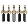 thumbnail image 1 of 5Pcs 3.5mm Plugs Metal Connector Mini 3.5mm Screw Lock Stereo Jack Plug with M6 Internal Thread, 1 of 4