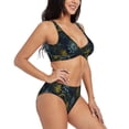 thumbnail image 2 of Daiia Sunflowers Women's Bikini Set Two Piece Swimsuit High Waisted Bikini Adjustable Straps Bikini Perfect for Beach, Pool, and Summer Vacation-Large, 2 of 9