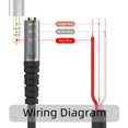 thumbnail image 2 of (2 Unidades) 1 Pie De Repuesto De Conector Hembra De 0.138 In A Cable Desnudo Trs De 3 Polos Estéreo De 1/8 Pulgadas, Conector Jack De 0.138 In, Cable De Audio Para Reparación De Cables De Auriculares, 2 of 5