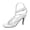 White, variant on EQWLJWE Heels For Women Ankle Strap Summer Slide Leather Solid Heeled Sandals Wedding Party Shoes