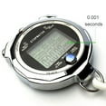 thumbnail image 4 of fashionhome Backlight Stopwatch Metal Athletic Training Timer 1/1000th Second 3 Lap Memory Digital Stop Watch, 4 of 7