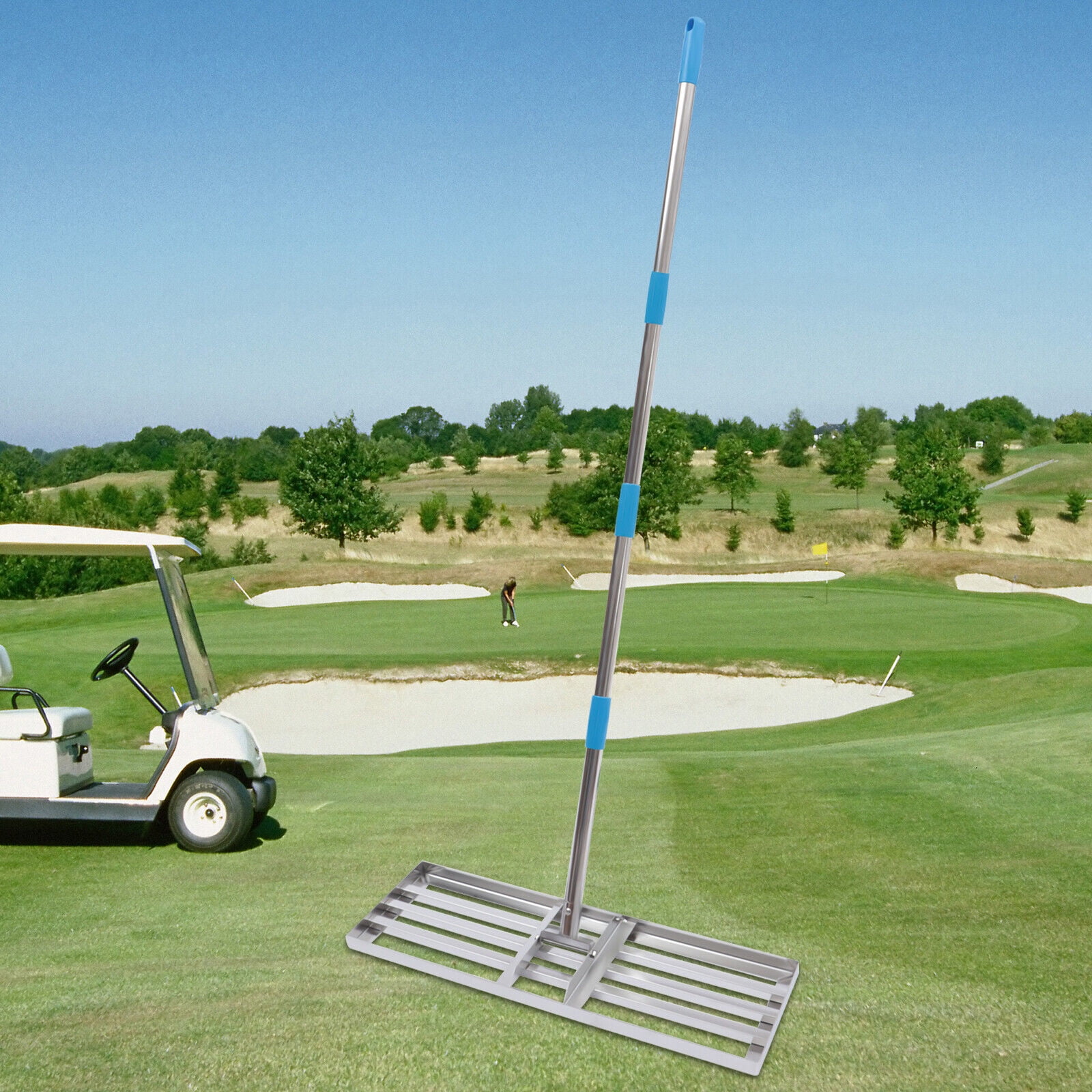 Miumaeov Lawn Leveling Rake 30"x 10" Stainless Steel Leveling Rake