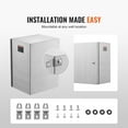thumbnail image 6 of VEVOR Steel Electrical Box,16"x 12"x 6", 304 Stainless Steel Electrical Enclosure Box, Wall-Mounted Outdoor Electrical Electronic Equipment Enclosure with Mounting Plate Hinges Lock, IP66 Waterproof, 6 of 9