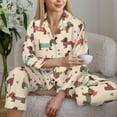 thumbnail image 6 of Bingfone Womens Pajama Sets Dachshund Dog Puppy Print,Long Sleeve Loungewear Pajamas Set-Large, 6 of 8