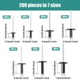thumbnail image 2 of MesaSe 200Pcs Large Flange Blind Rivets Black Rivets Assortment Kit Aluminum Automotive Rivet  Set with 7 SAE Sizes and Portable Labeled Case, 2 of 9