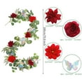 thumbnail image 2 of Household Imitation Clearance! FNGZ Artificial Rose Butterfly Vine Red, 1*Simulation Rose Butterfly Flower Vine, 2 of 8