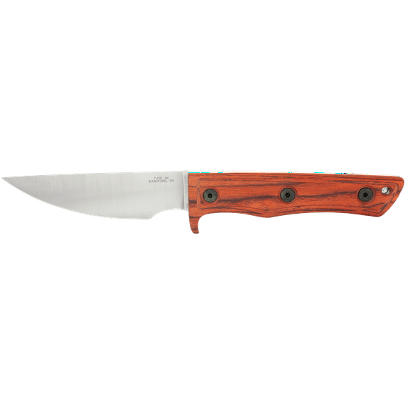 Case xx Composite Hunter Orange Peel Hardwood Fixed Blade Stainless Knife