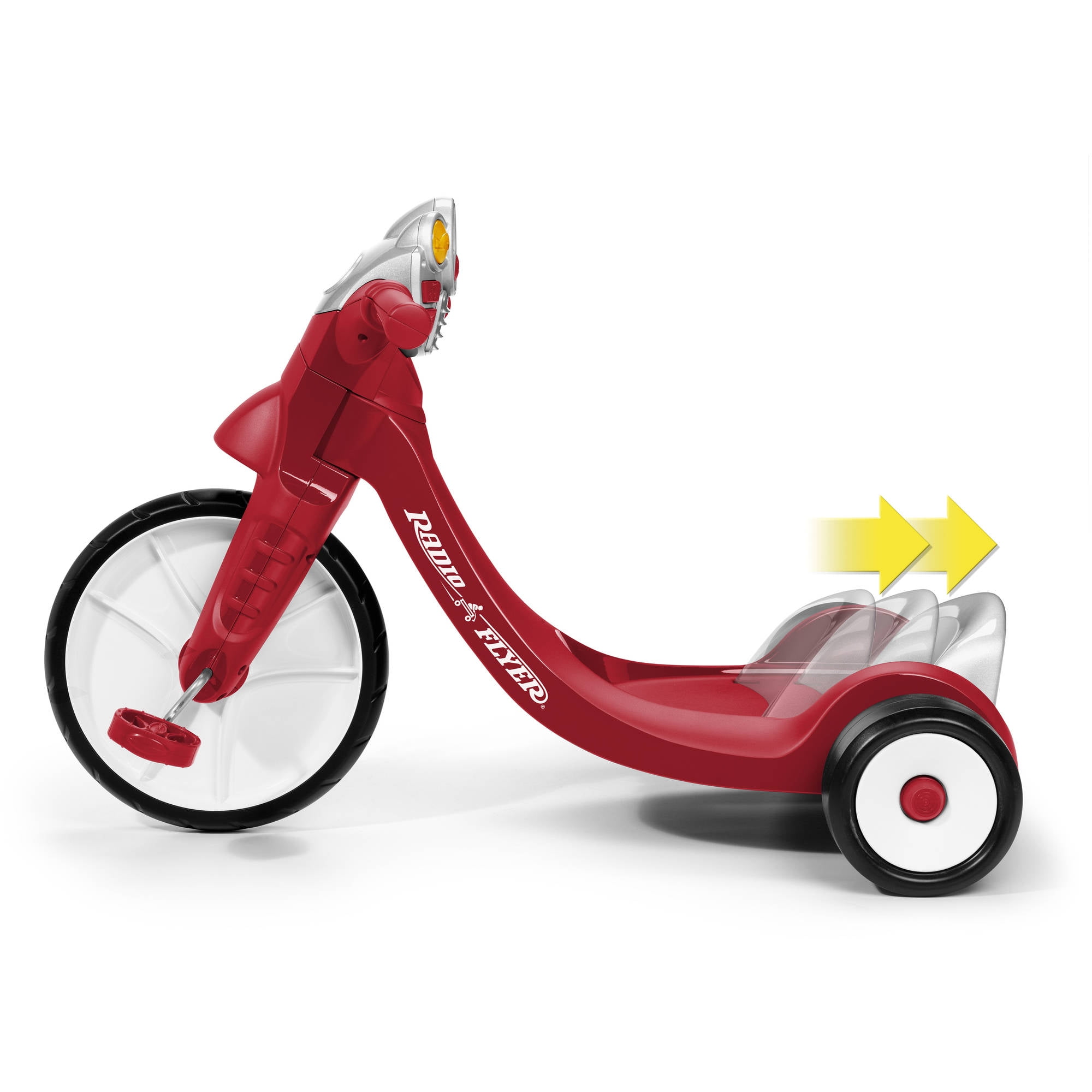 Radio Flyer, Lights & Sounds Racer, Tricycle, Red - 2