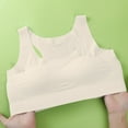 thumbnail image 7 of Girls Soft Training Bras Girls Sports Racerback Bra - Girls Smoothing Back Seamless Bras Built-In Chest Pad Solid Colors Training Bras for Teens Beige 15-16Y, 7 of 7