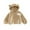 Khaki, variant on Girls Soft Sherpa Coat Cute Bunny Ears Hooded Jacket, Sizes 12-24M
