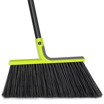 TidyBliss 14.2" Outdoor Broom Heavy Duty, 56 inches Tall Angle Brush (Green)