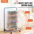 thumbnail image 2 of VEVOR Art Drying Rack, 25 Removable Shelves 23.75 x 17.5 x 38 inch Paint Drying Rack With Lockable Wheels, Carbon Steel Painting Drying Rack for Artwork in Classroom, Art Studios, Blue+White, 2 of 8