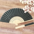 thumbnail image 6 of BalsaCircle 5 Hunter Green Silk Folding Hand Fans Wedding Favor Birthday Events, 6 of 6