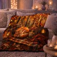 thumbnail image 6 of Autumnal Fox Sleep Peaceful Forest, Cozy Friendship Quote Scene, Warm Flannel Blanket for Living Room and Reading Nook, Art Lovers Thanksgiving Gift, Artistic Home Decor, 6 of 9