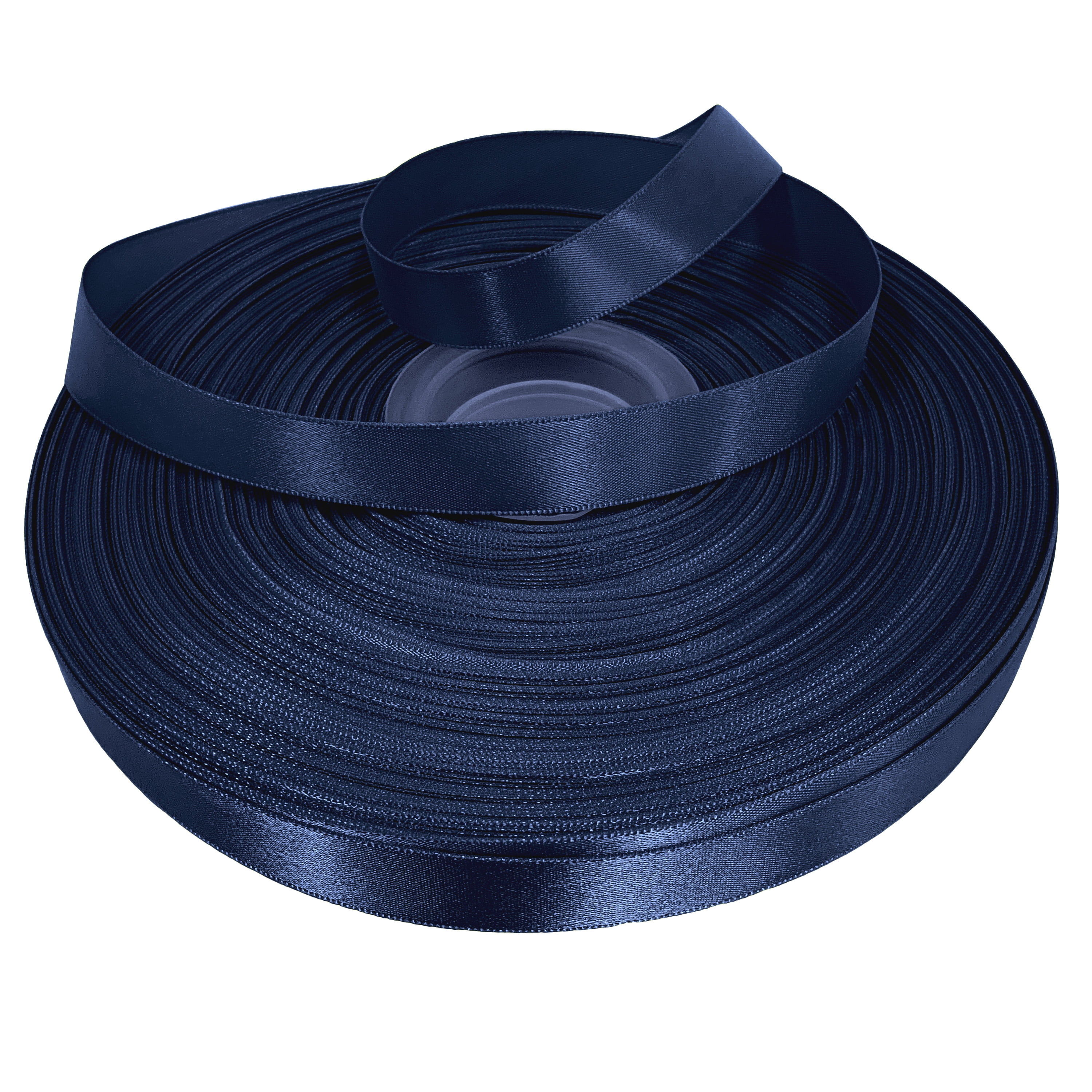 Navy Blue Single Face Satin Ribbon, 5/8" x 100 Yards by Gwen Studios
