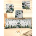 thumbnail image 2 of Green Snowman Christmas Long Body Pillow Cover 20x60 Inch, Xmas Snowflake Eucalyptus Leaves Decorative Pillowcase with Zipper, Microfiber Pillow Protector, Soft Breathable Long Pillowcases for Women, 2 of 9
