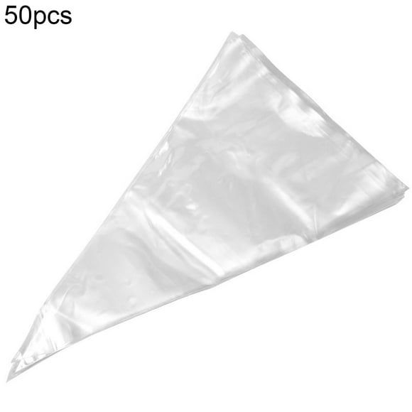 Juego de 50 mangas pasteleras desechables de agarre eficiente, gruesas y decorativas para glaseado de crema.