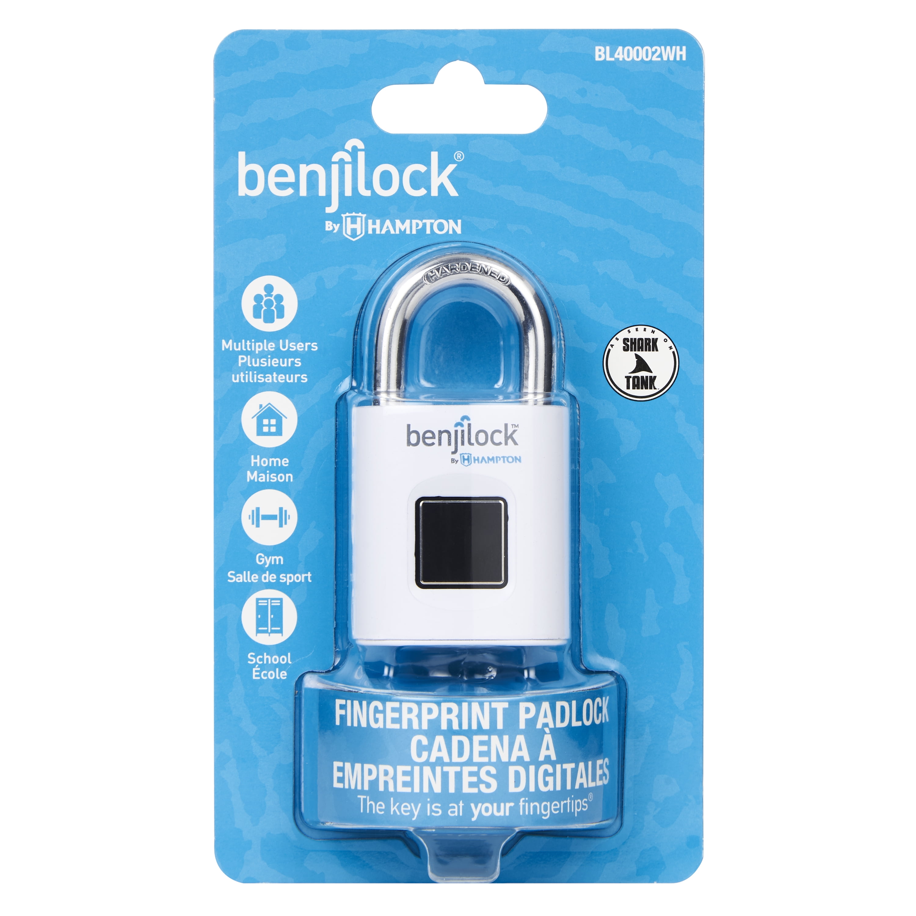 BENJILOCK BY HAMPTON BL35001MB BenjiLock 35 mm Fingerprint Sport Padlock  (Matte Black) - .com