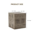 thumbnail image 3 of MOALCOFER Concrete Outdoor side table with Faux Wooden,Square Patio Accen Side Table, 3 of 6
