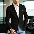 thumbnail image 5 of Danhjin Blazer Jackets for Men Lapel Button Down Business Casual Dress Suit Coats Office Work Formal Outwear, 5 of 8