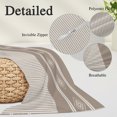 thumbnail image 3 of Brown Striped Throw Pillow Cover 20 x 36 Inch Decorative Pillow Cover Contemporary Geometric Art Rustic Lumbar Pillowcase Seasonal Rectangle Cushion Case for Couch Sofa Bed Living Room, 3 of 9