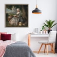 thumbnail image 3 of Stupell Industries Glam Reading Rococo Lady with Dog Brown Floating Frame Canvas Art, 25 x 25, by The Wands Want, 3 of 8