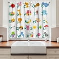 thumbnail image 2 of Ambesonne Science Kitchen Curtains, Animals, 55"x30", Multicolor, 2 of 3