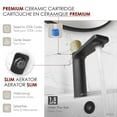 thumbnail image 3 of Stylish Riela 7 ½" Ht Single Handle Matte Black & Gold Bathroom Faucet B-104NG, 3 of 9