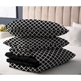 thumbnail image 5 of Lux Decor Collection Duvet Cover, 3 Pc Queen Duvet Cover Set with Zipper, Microfiber Comforter Cover with Matching Pillow Shams (Full/Queen, Black/White), 5 of 6