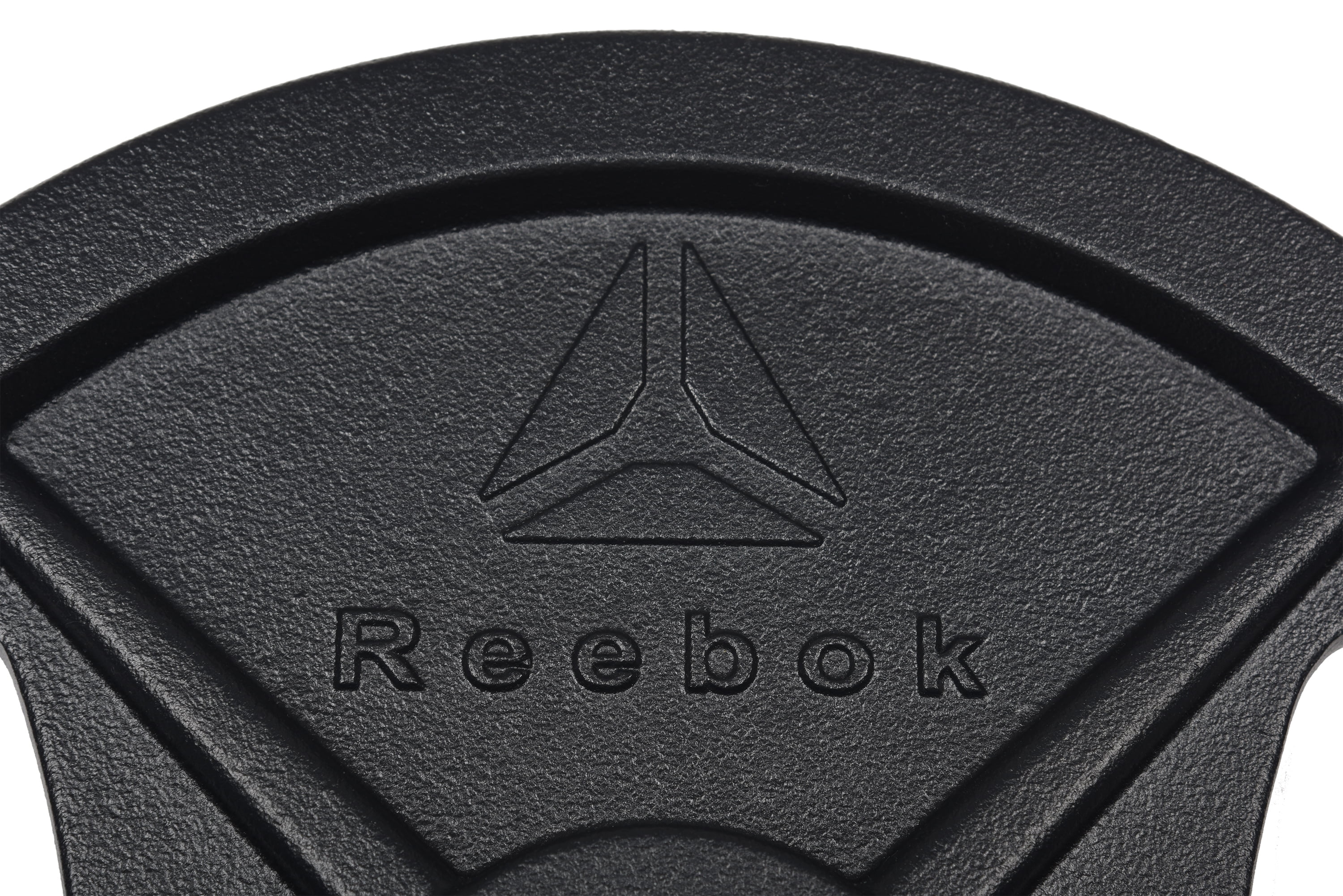 Reebok 45lb Olympic Cast Iron Precision Weight Plate with 2-Grip Handles for Strength Training