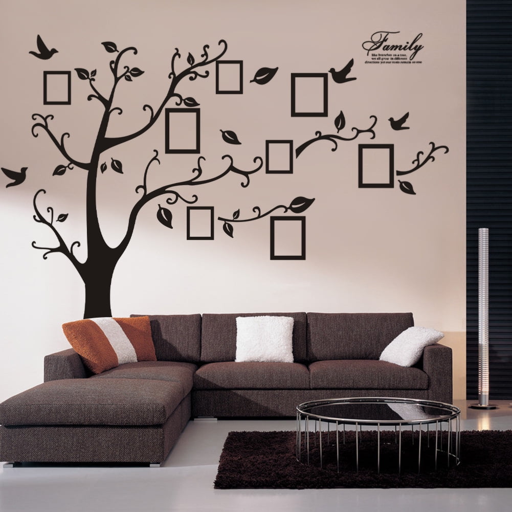 Family Tree Wall Decal Sticker Large Vinyl Photo Picture Frame Home Room Decor 