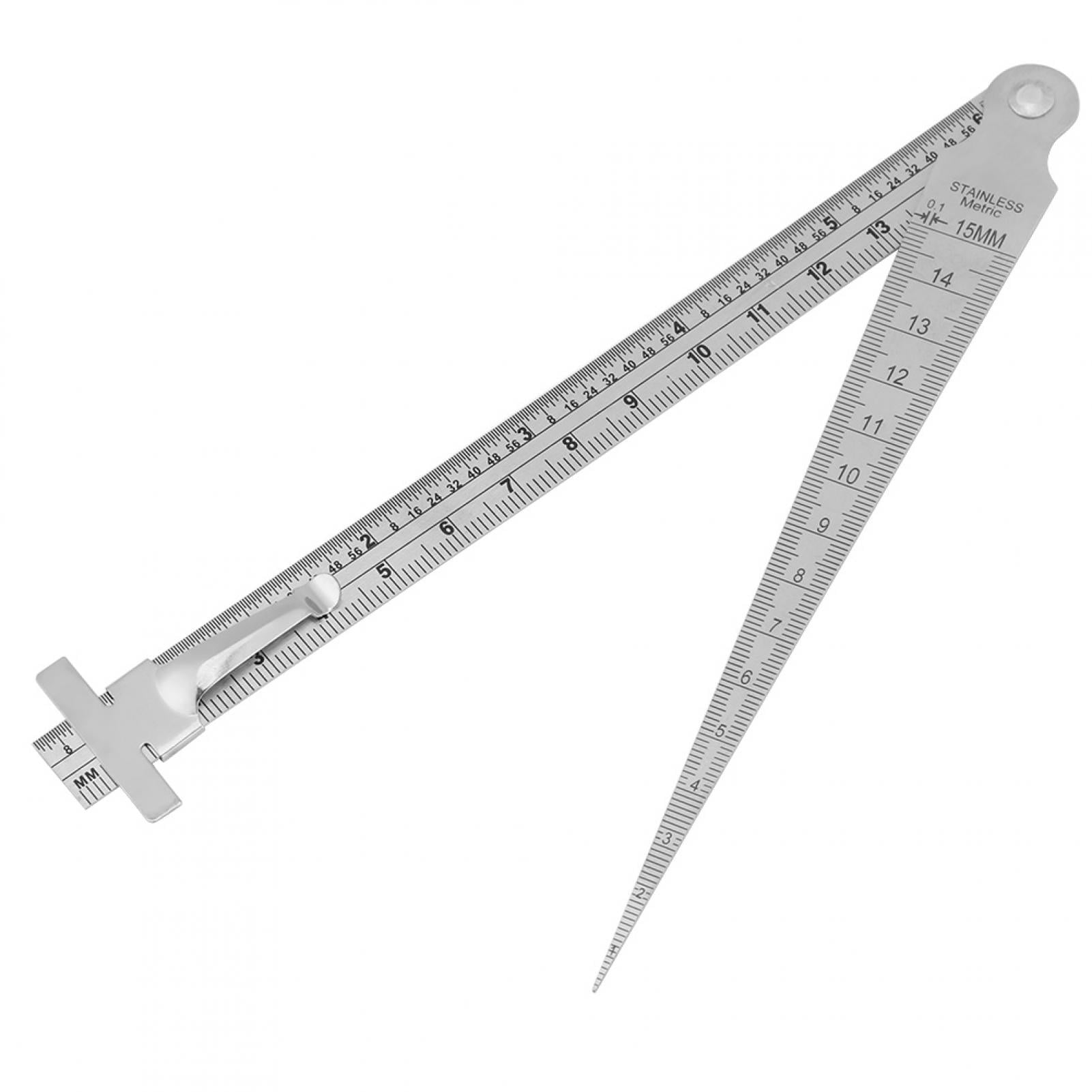 Khall Stainless Steel Welding Taper Gauge Depth Ruler Hole Inspection
