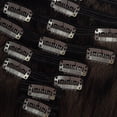 thumbnail image 6 of SAYFUT Thick 130g 16" Double Weft Grade 7A 100% Remy Human Clip in Hair Extensions Full Head 8 Piece 20 Clips (Medium Brown), 6 of 6