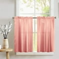 thumbnail image 2 of Shiny Satin Solid Café Tier Curtains Window Treatment Kitchen Home Décor, 2 of 2