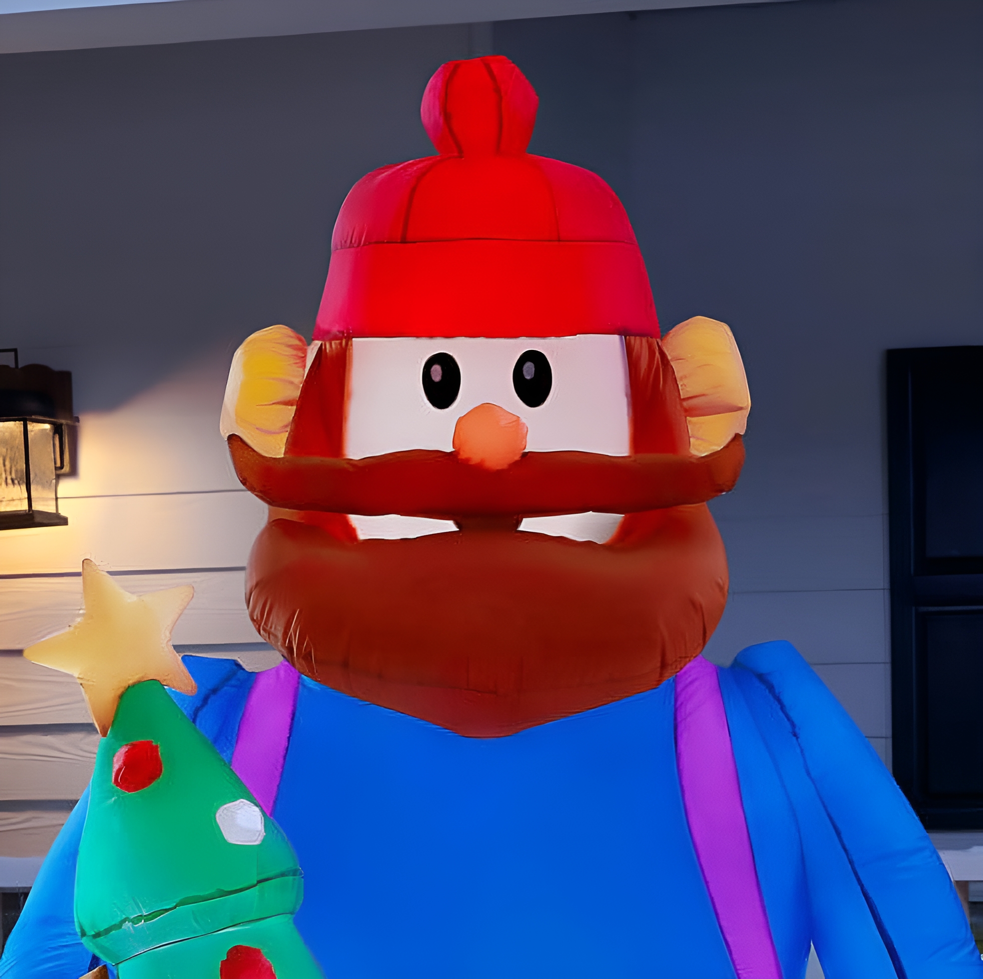 Gemmy Christmas Airblown Inflatable Yukon Cornelius with Tree, 6 ft Tall, Multicolored